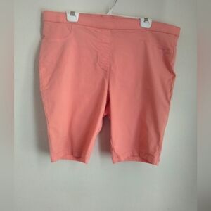 Laura Scott Shorts Women 1X Coral Casual Academia Beach Resort Vacation Spring